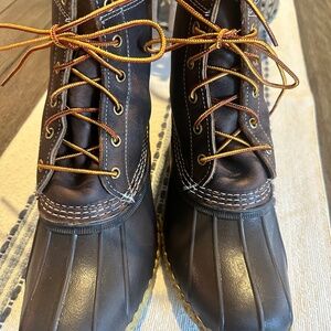 L.L.Bean Bean Boots – Size 8 Brown Leather Duck Boots, Waterproof, New